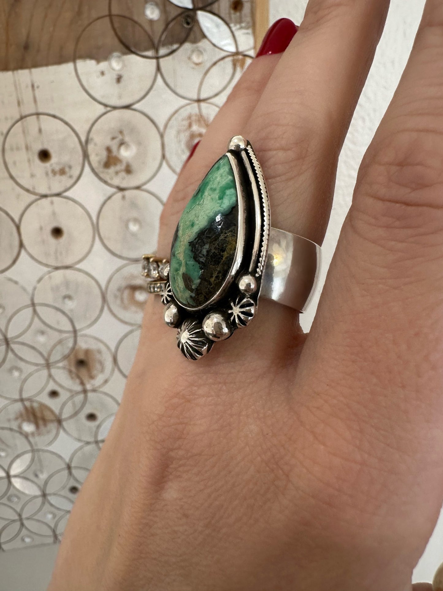Large Pixie Nv Turquoise Ring