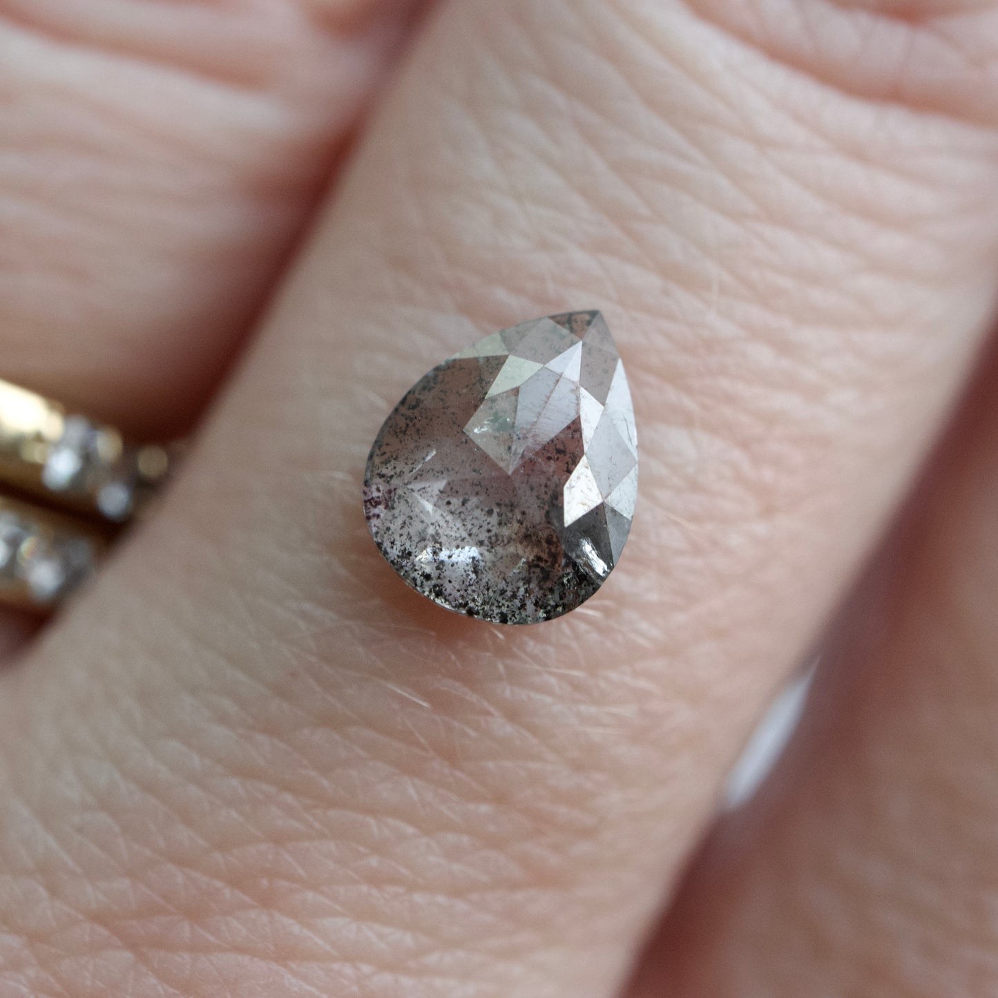 Salt & Pepper Pear Diamond