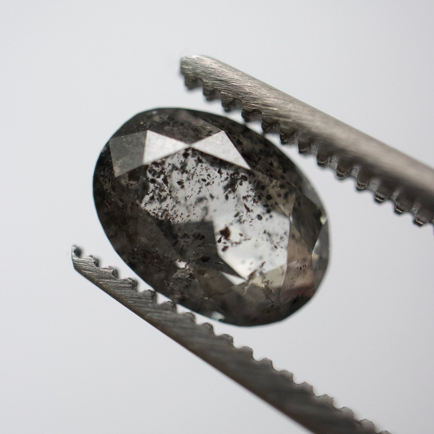 Salt & Pepper Oval Diamond