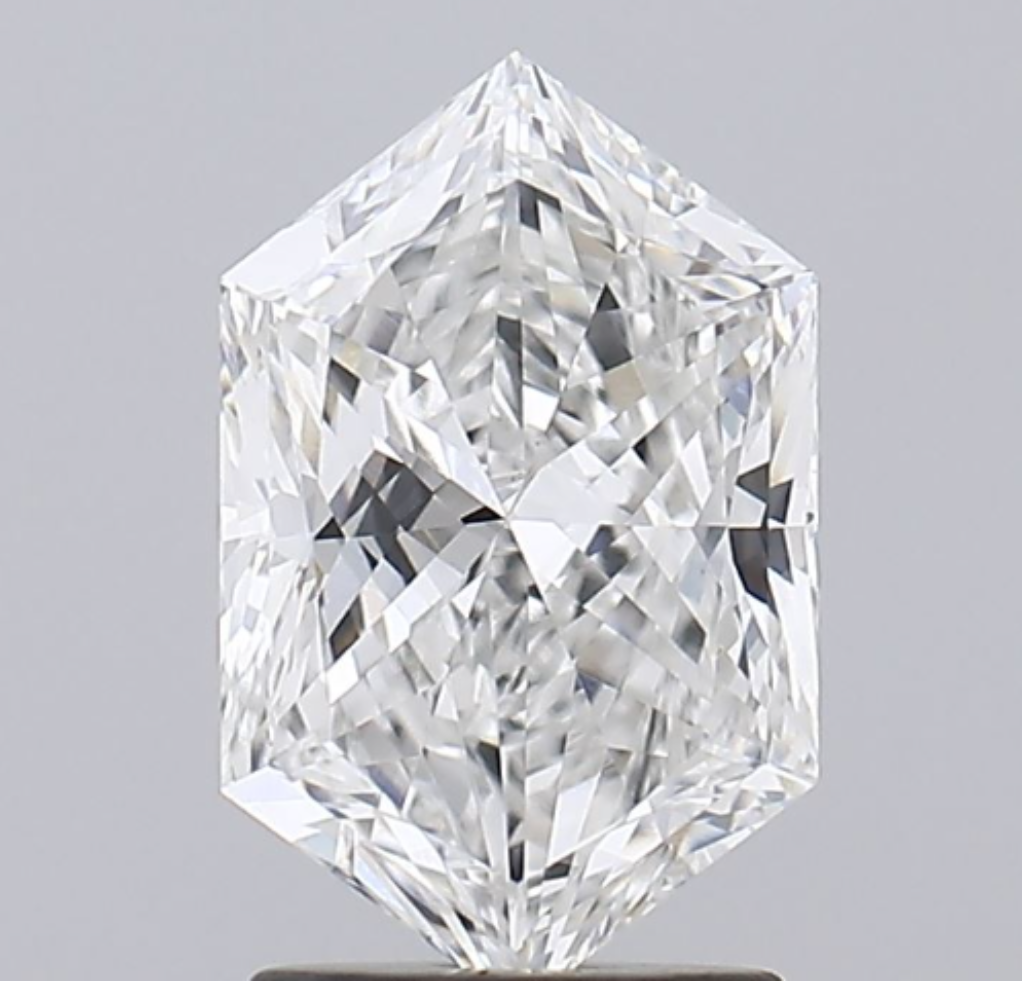 Lab Grown Elongated Hexagon Diamond