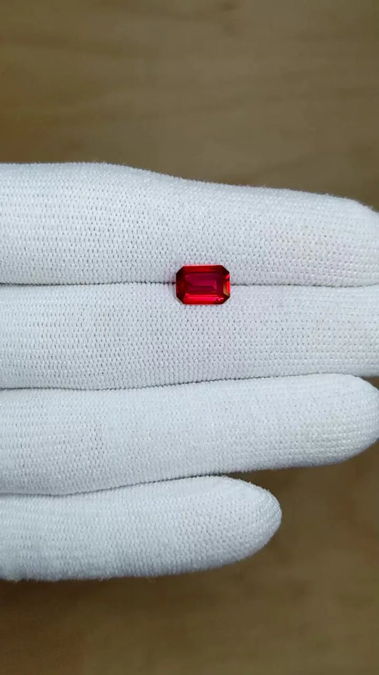 1.50ct Emerald Natural Ruby (Colour Red, Clarity Eye Clean, Cut Faceted)