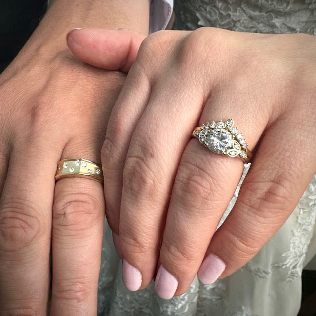 Floral Marquise + Round Ring