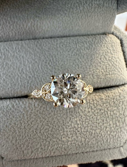 Floral Marquise + Round Ring