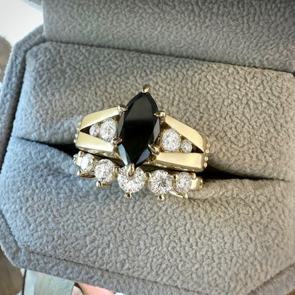 Marquise + Round Channel Set Ring