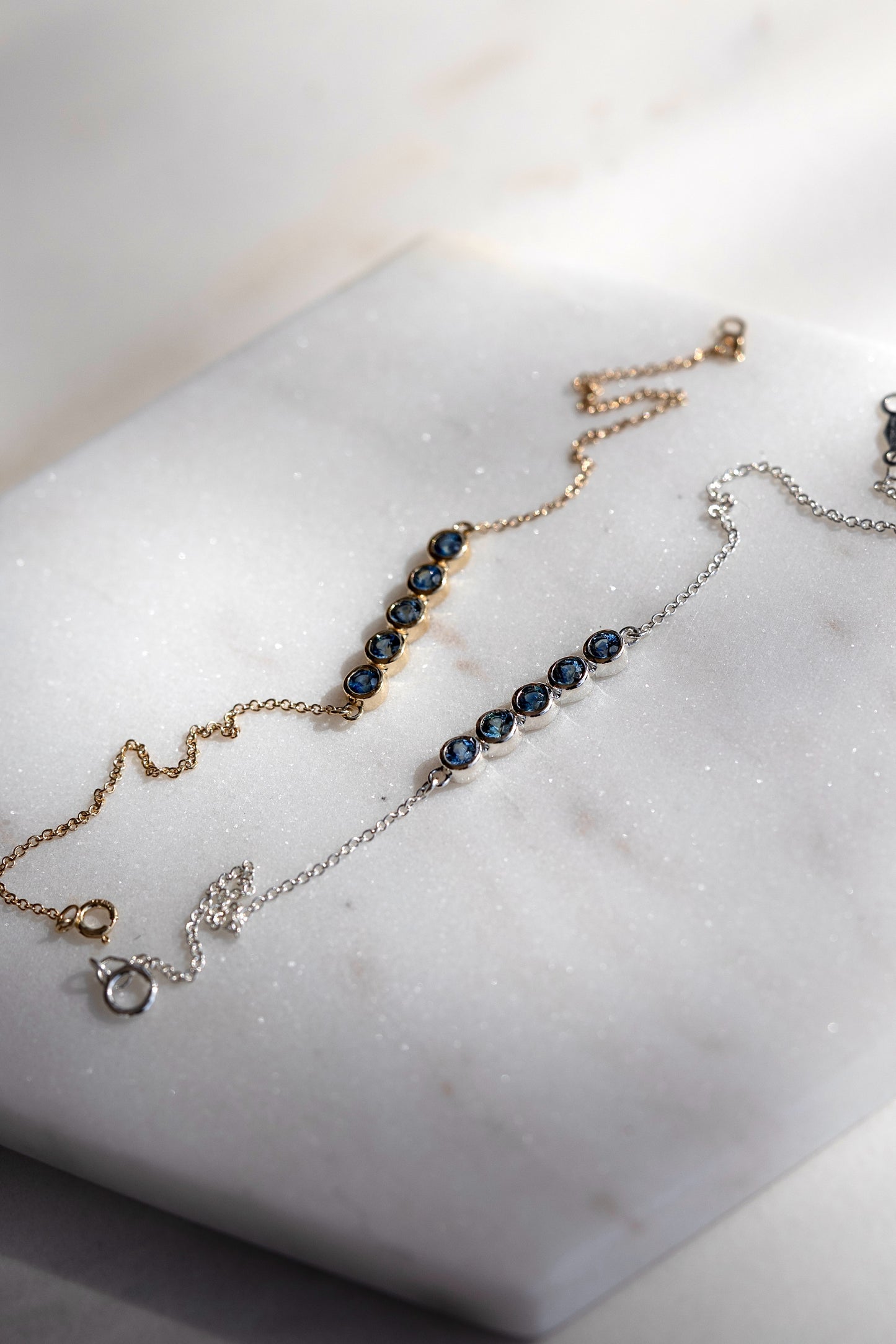 Montana sapphire Bezel Set Bracelet