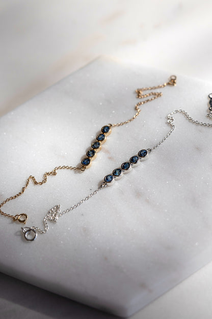 Montana sapphire Bezel Set Bracelet