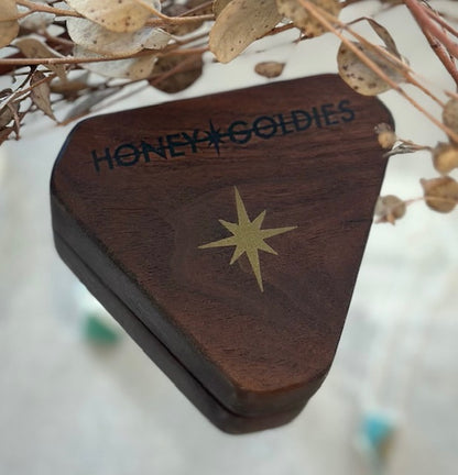 Custom Wooden Ring Box with Etched Initials
