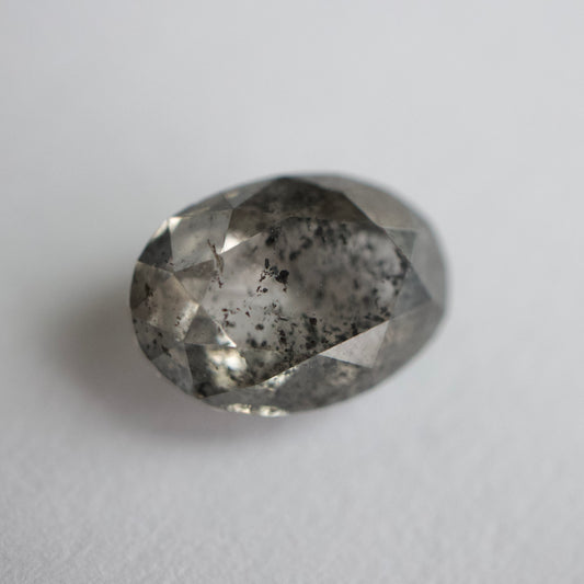 Salt & Pepper Oval Diamond