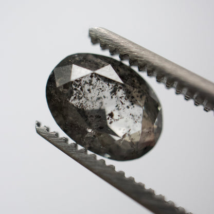 Salt & Pepper Oval Diamond