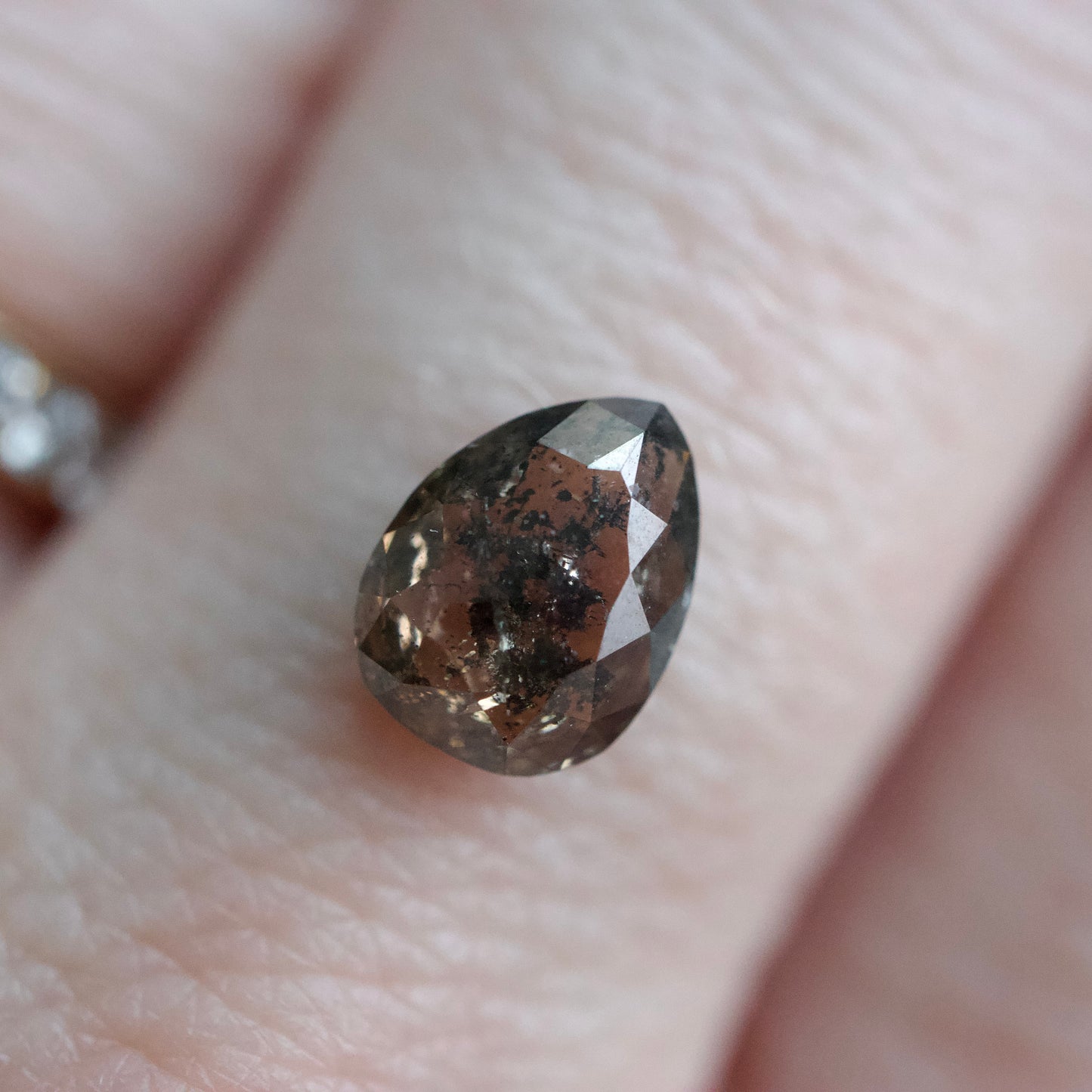 Salt & Pepper Pear Diamond