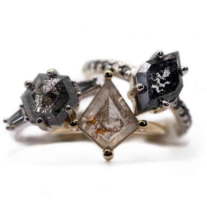 Salt & Pepper Diamond Ring