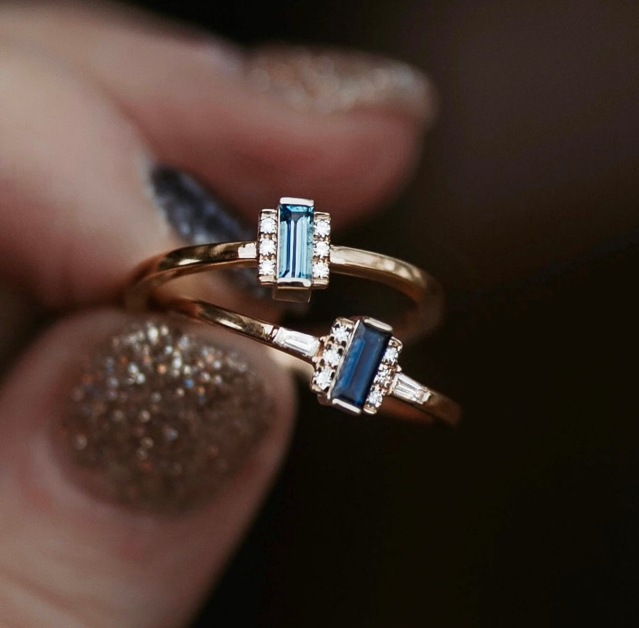 Baguette Gemstone Ring