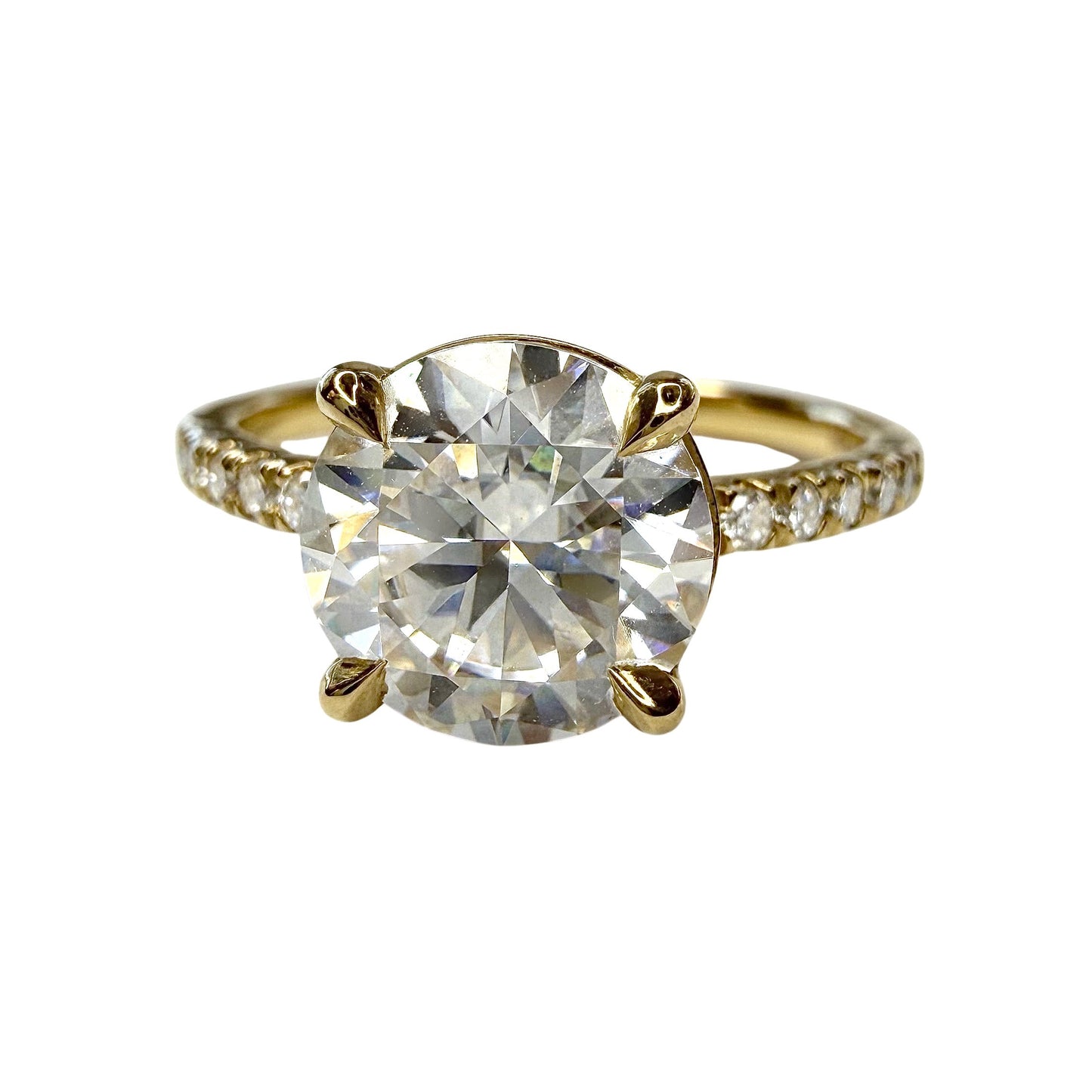 White Moissanite Diamond Ring