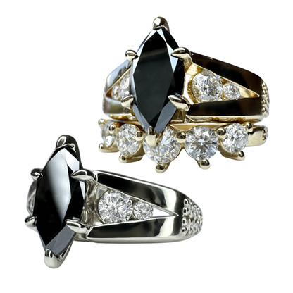 Marquise + Round Channel Set Ring