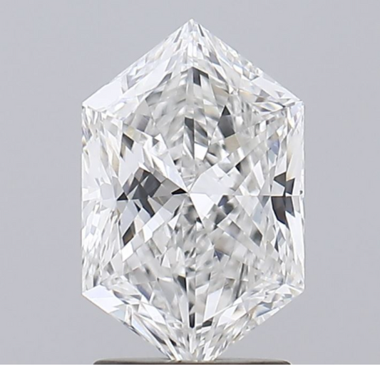 Lab Grown Elongated Hexagon Diamond