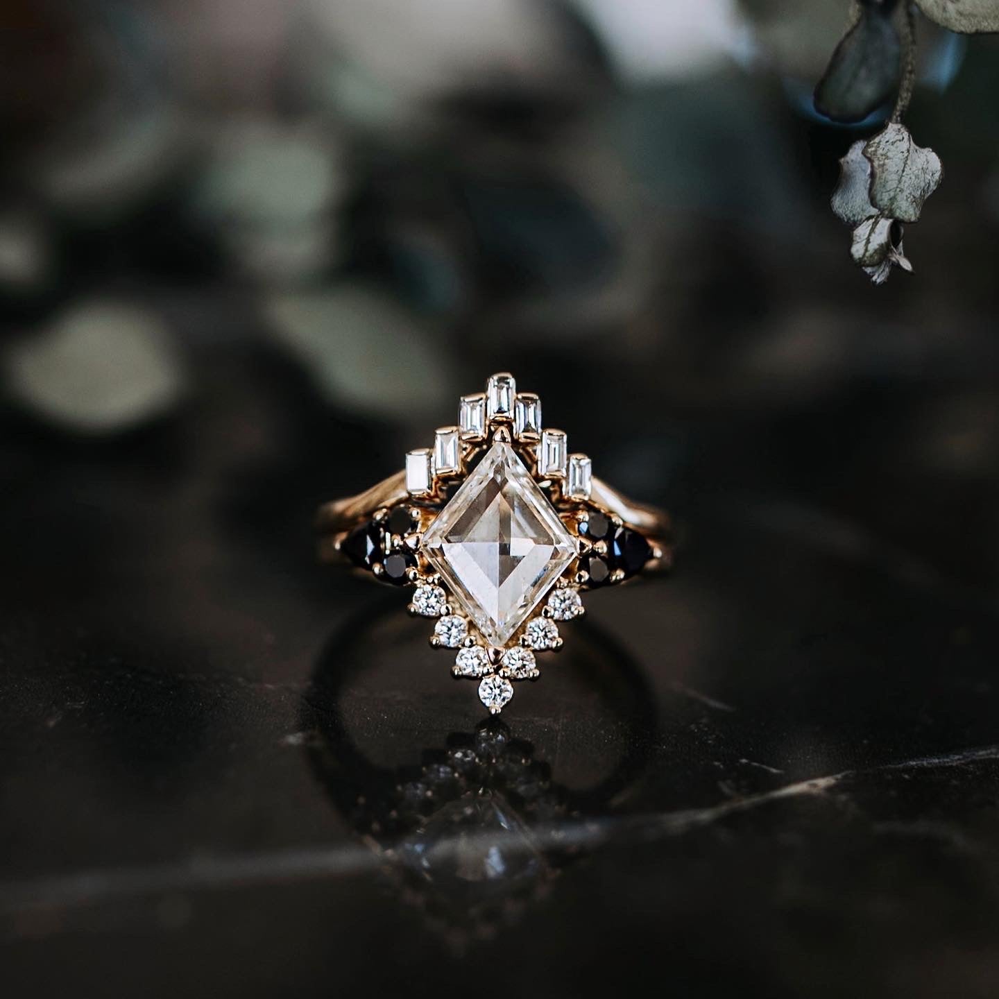 White + Black Diamond Halo Dream Set