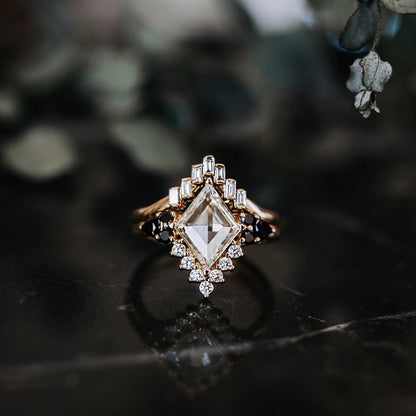 White + Black Diamond Halo Dream Set