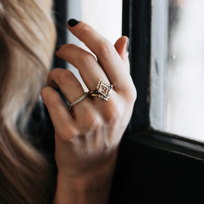 White + Black Diamond Halo Dream Set