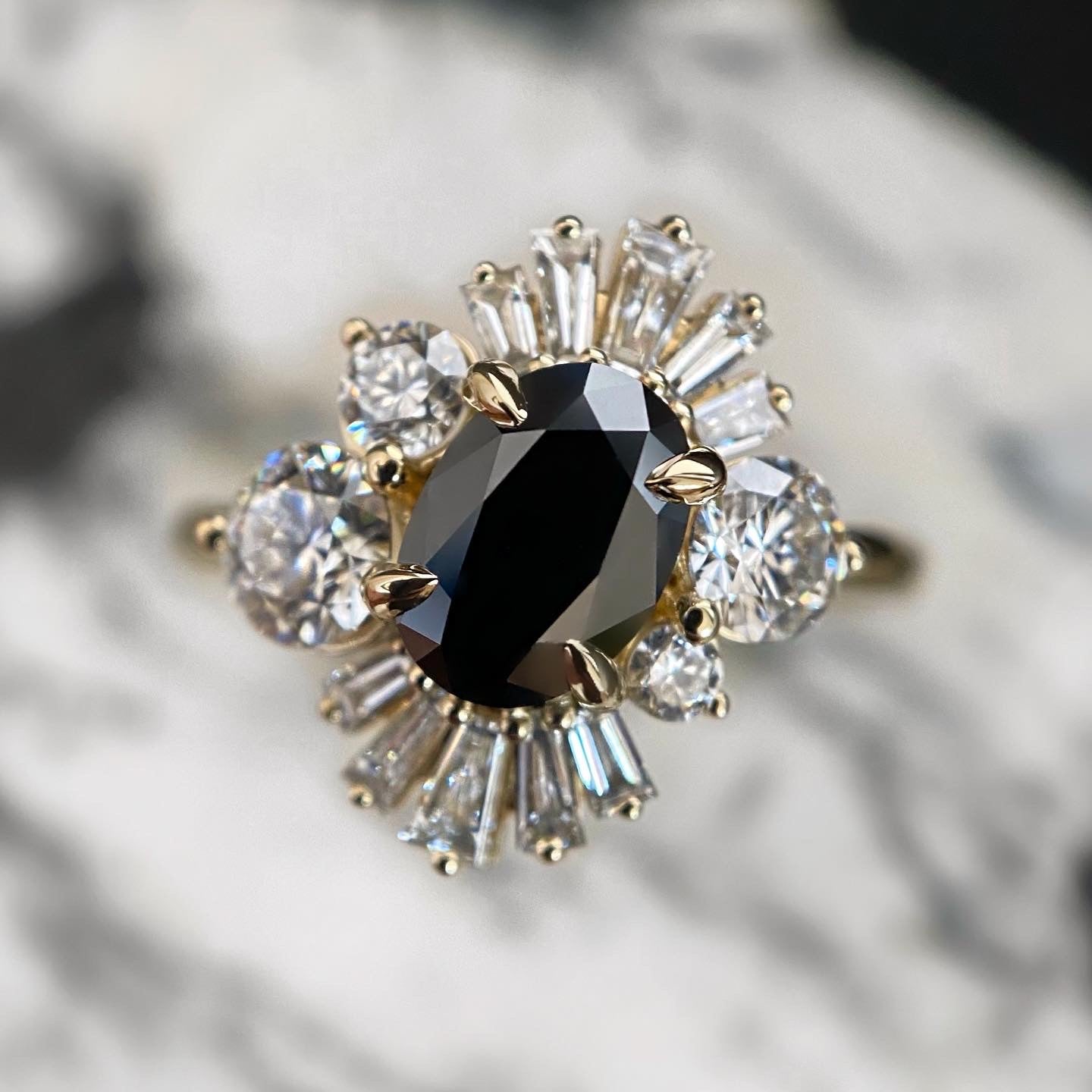 Asymmetrical Cluster Halo Ring