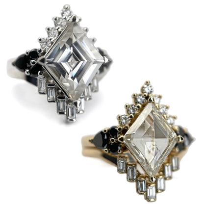 White + Black Diamond Halo Dream Set