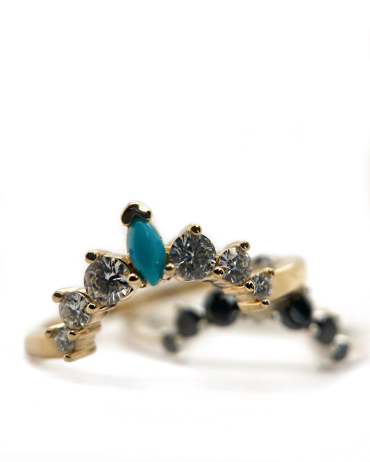 Turquoise Marquise Stacking Band