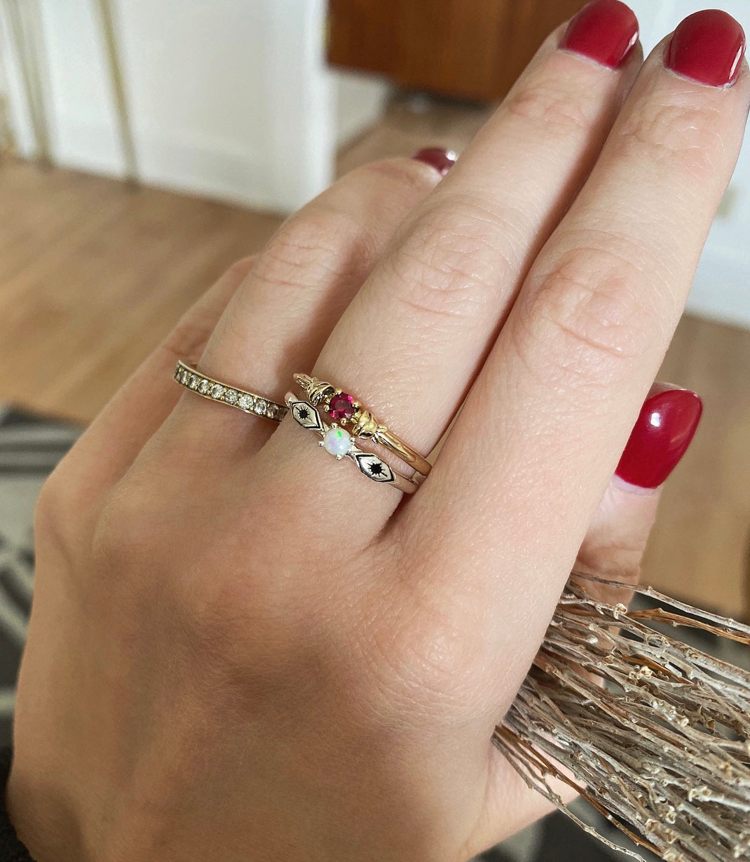 Birthstone Ring - On hand- Honey and Goldies