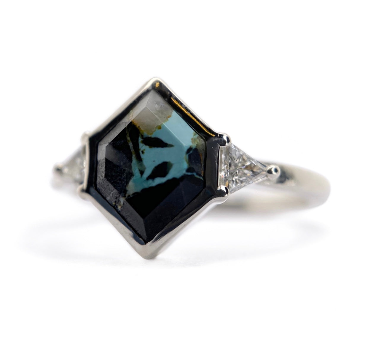 Hexagon + Triangle Diamond Edge Ring - Create Your Own