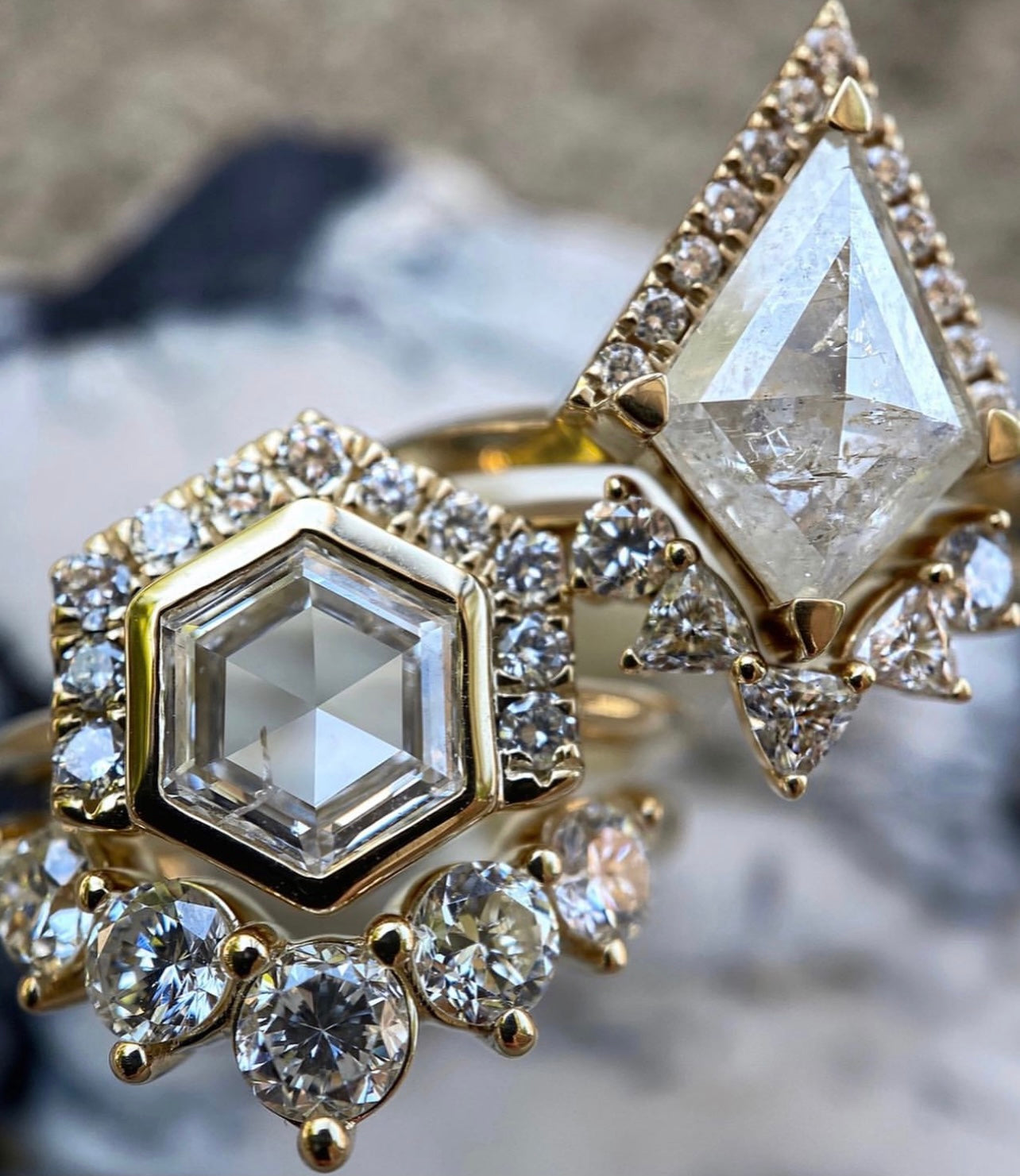 Half Halo Kite + Trillion Contour Band Set - Create Your Own