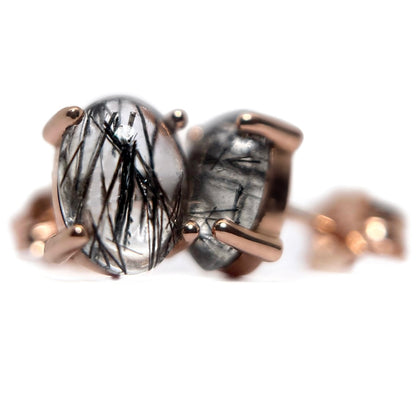 Tourmalinated Quartz Stud Earrings