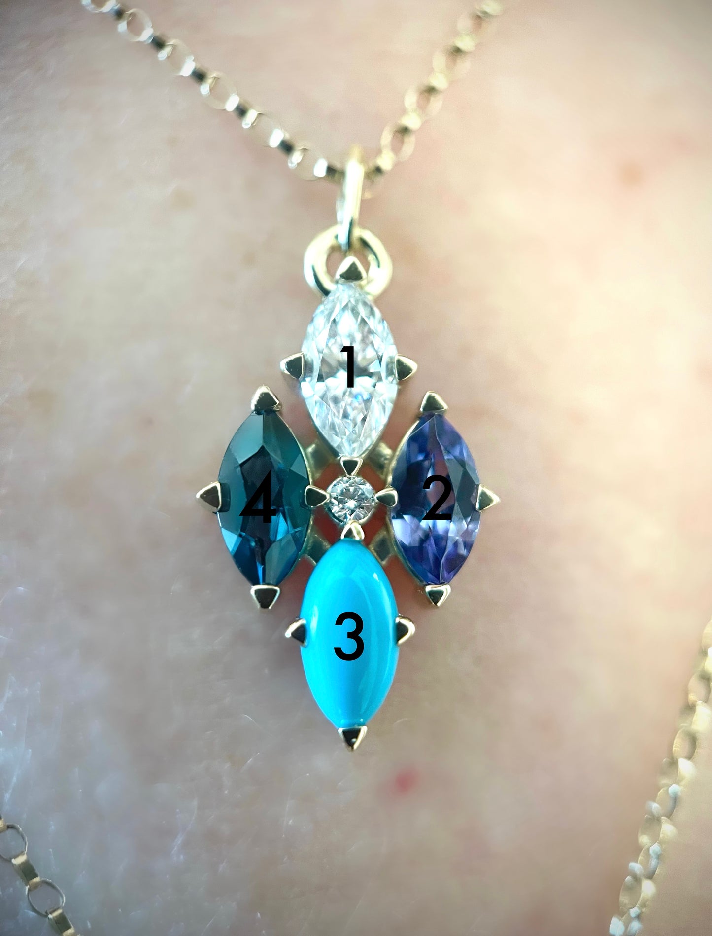 Marquise Birthstone/Gemstone Necklace