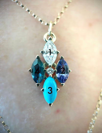 Marquise Birthstone/Gemstone Necklace