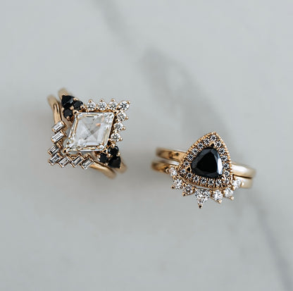 White + Black Diamond Halo Dream Set